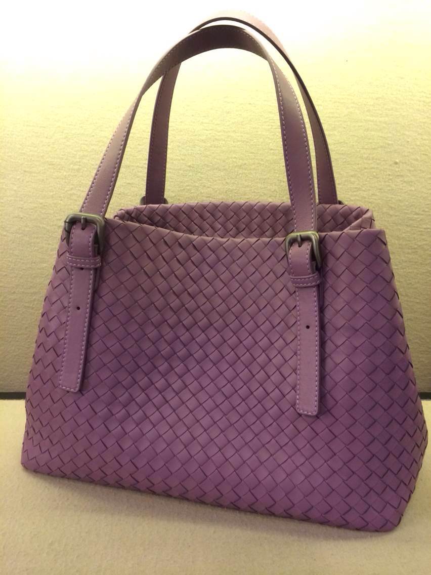 宝缇嘉编织包 BV 原版进口羊皮  8011小号 粉紫色 女士单肩手提包