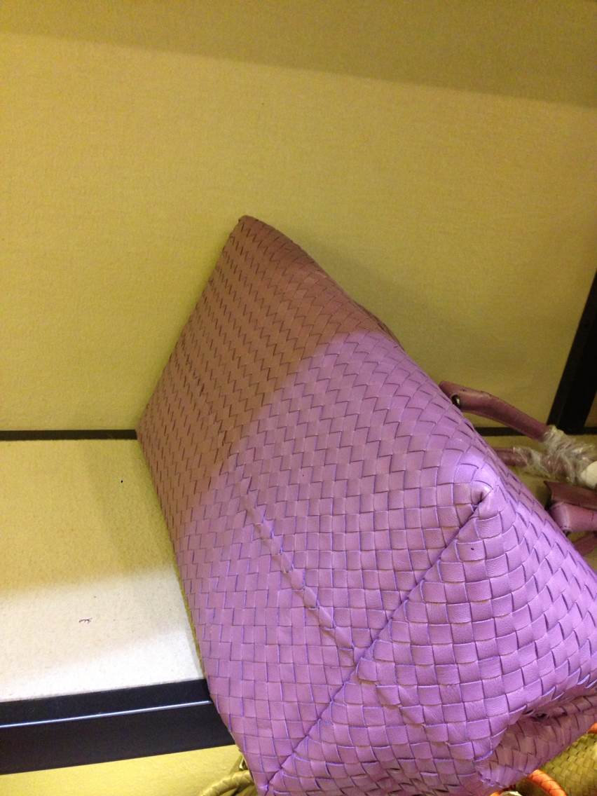 宝缇嘉 BV 编织包 8041 进口绵羊皮 手提女包单肩包 粉紫色