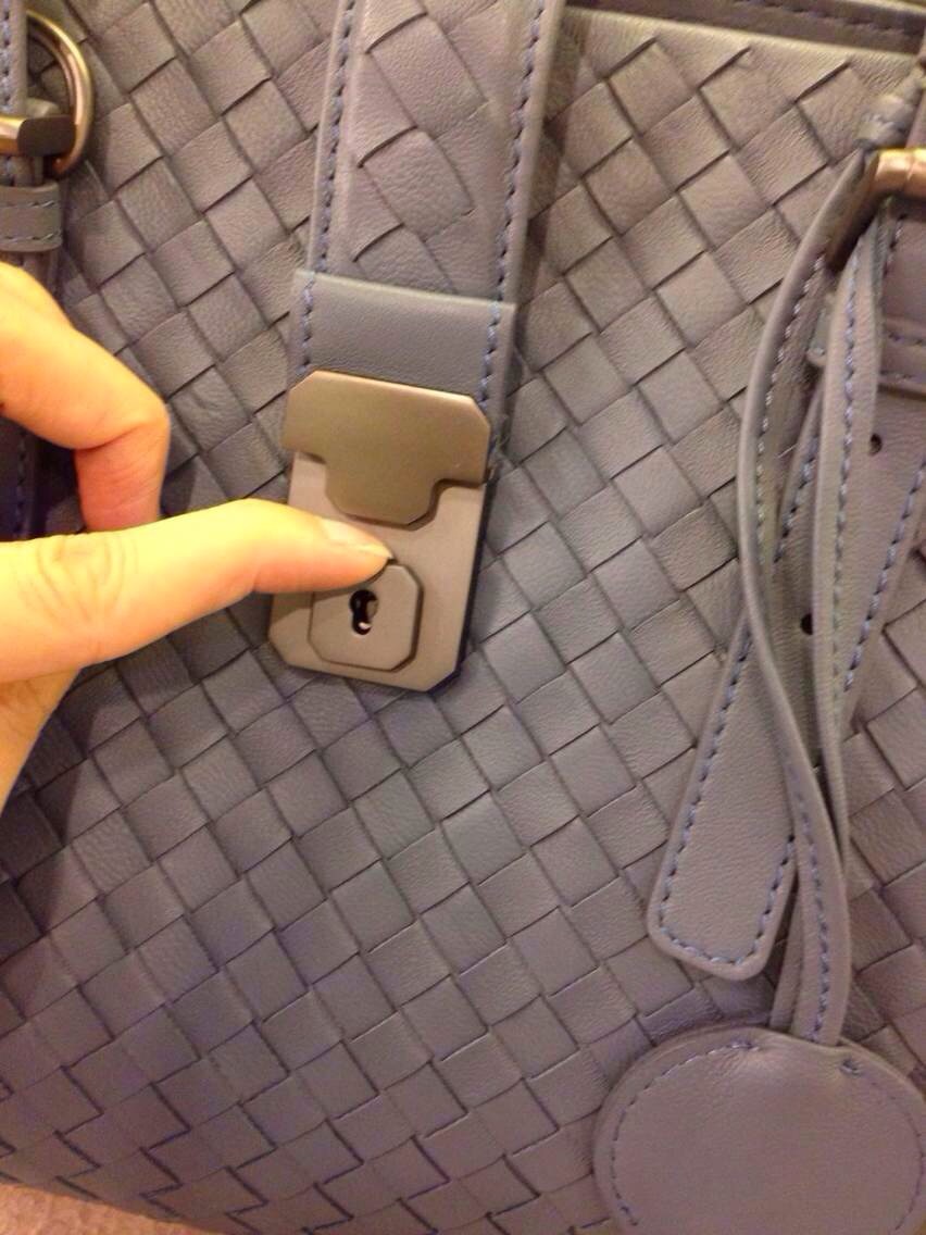 一件代发 BV宝缇嘉经典罗马包 进口原版羊皮编织女包手提包 灰蓝色