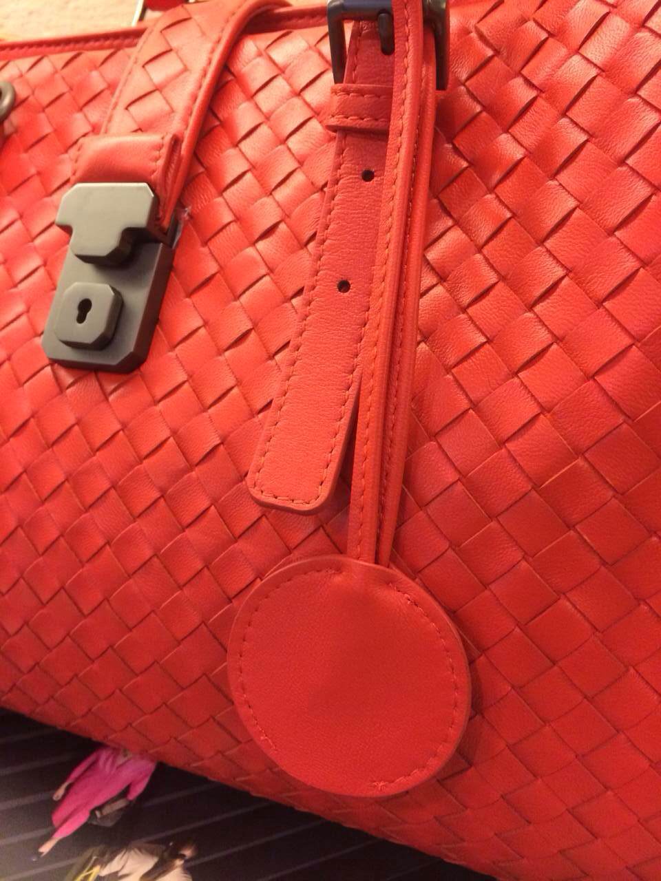 2015年新款 罗马包编织包 手提单肩新款女包 原版羊皮珊瑚红 诚招代理